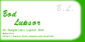 bod lupsor business card